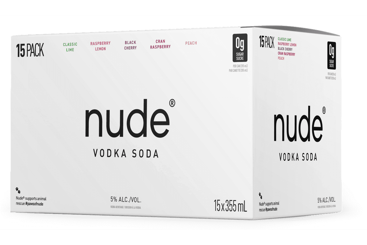 Nude Vodka Soda Mixer 355ml 15pk Can