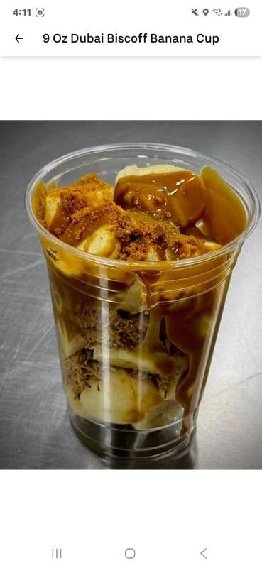 9 Oz Dubai Biscoff Banana Cup
