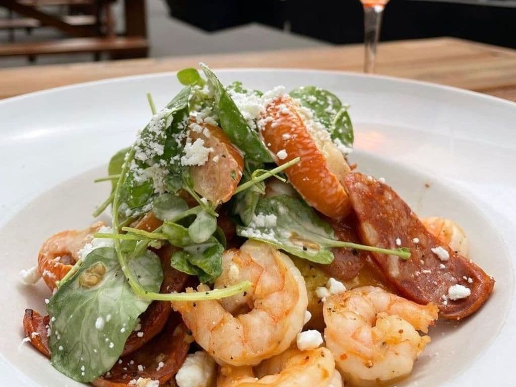 Polenta, Prawns & Chorizo