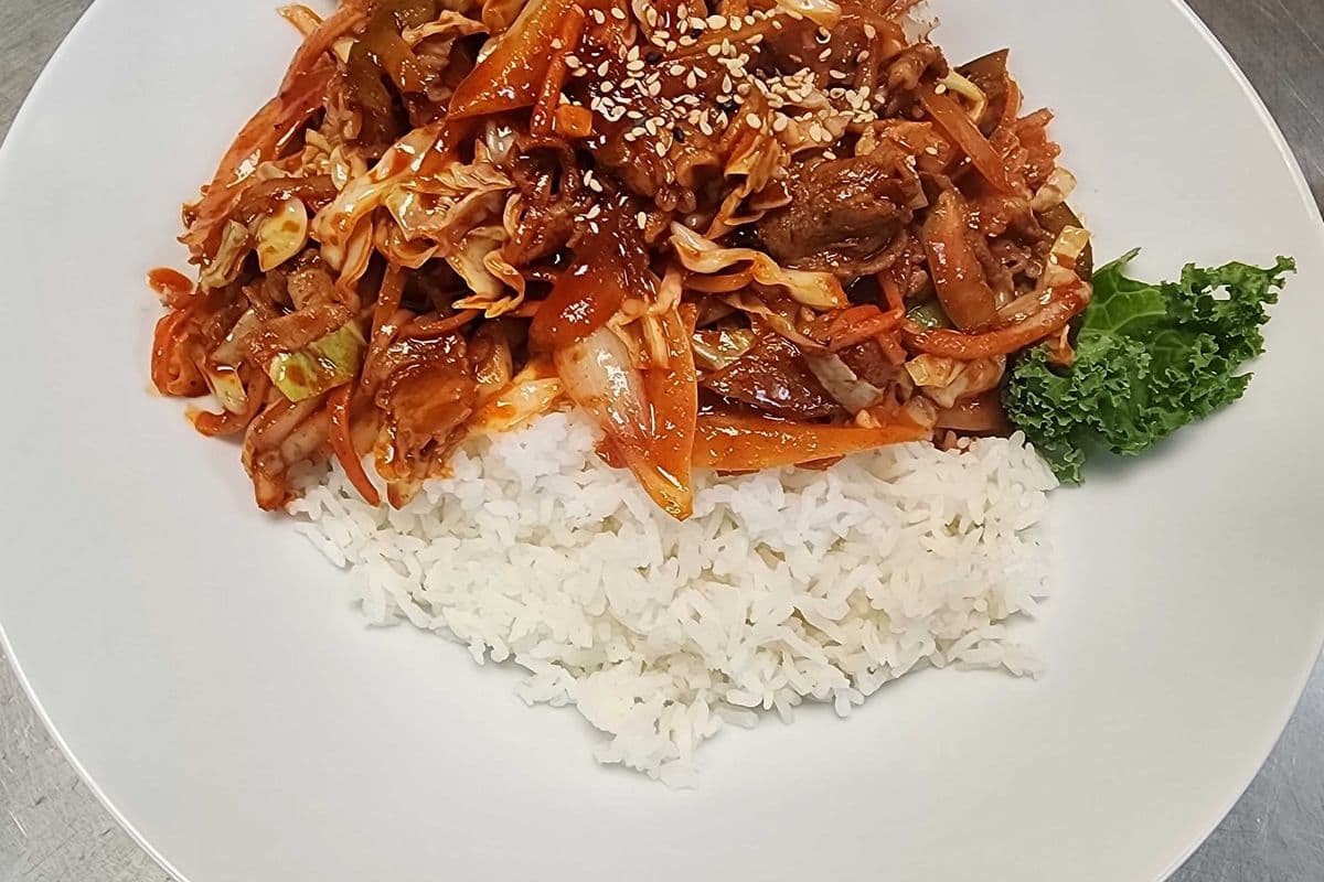Spicy Stir-fried Pork with Rice