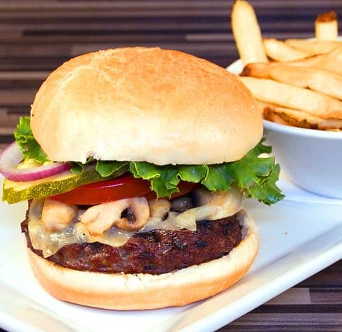 Mushroom Mozza Burger