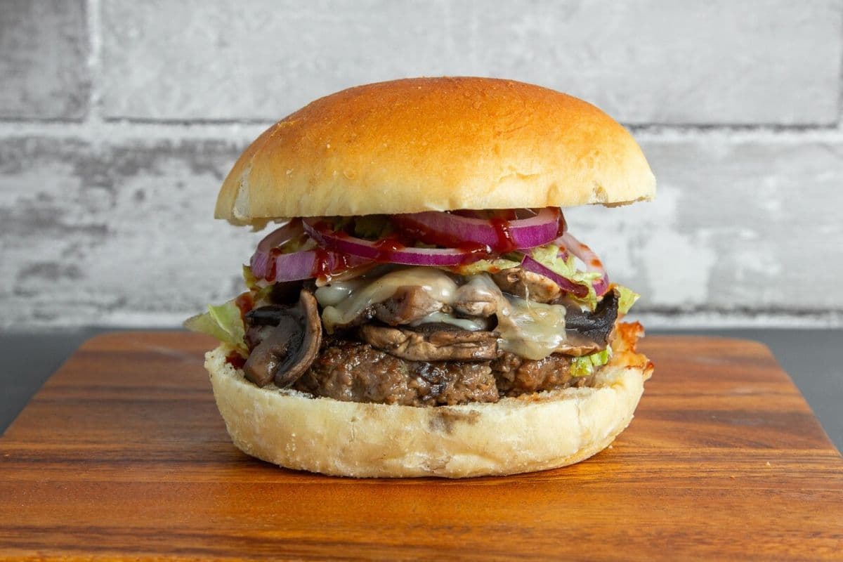 Swiss Mushroom Melt Burger