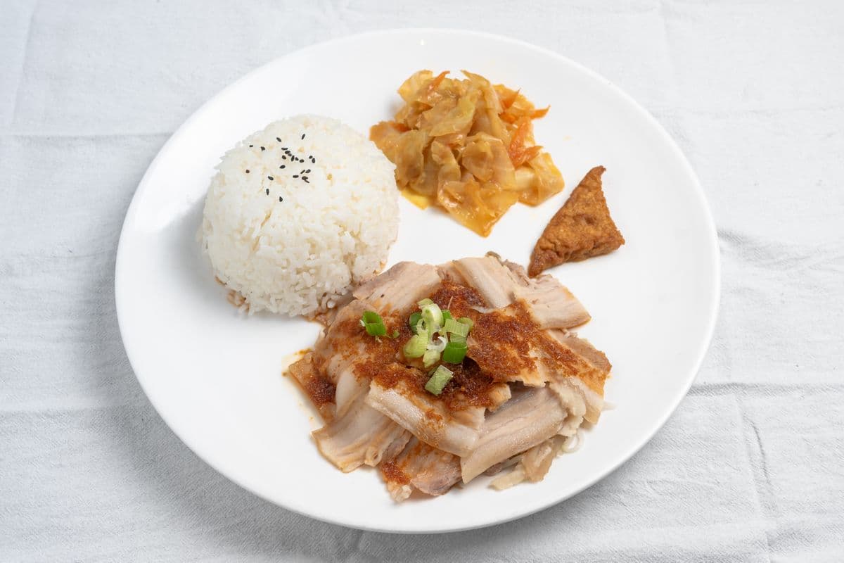 C5. Pork Belly Rice with Garlic Paste