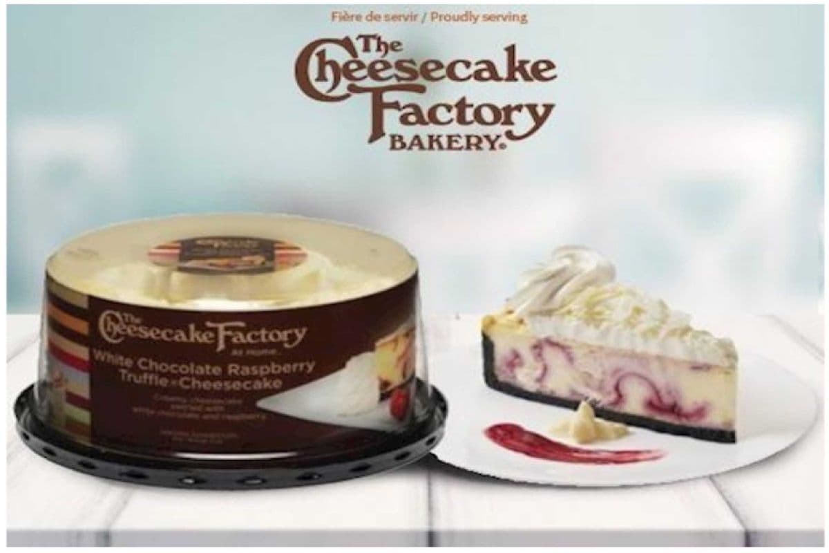 6" The Cheesecake Factory White Chocolate Raspberry Truffle Cheesecake