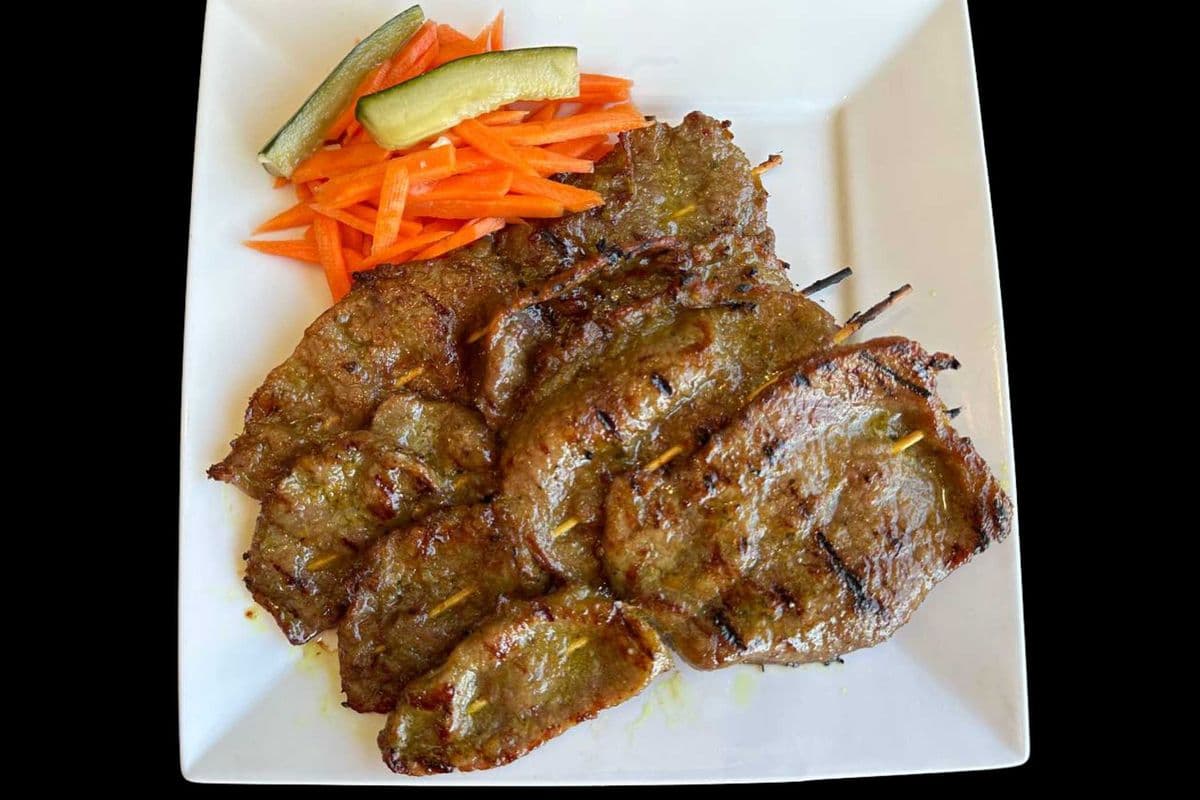 7. Cambodian Style Beef Kabobs and Pickled Vegetables