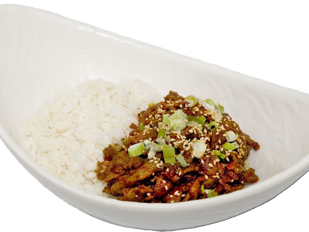 Spicy Pork Stir Fried Over Rice
