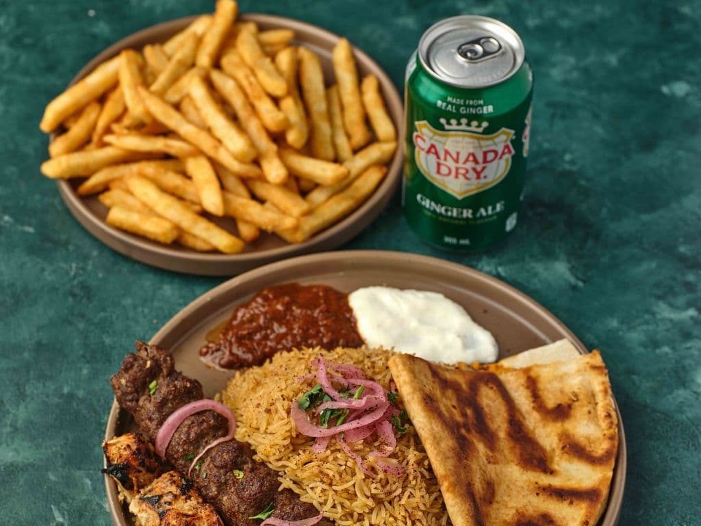 Kebab and Shish Taouk Combo Rice