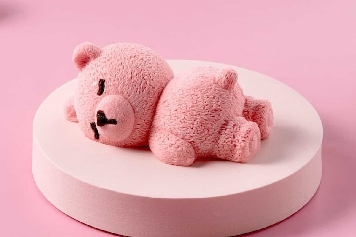 Pink Bear Cake