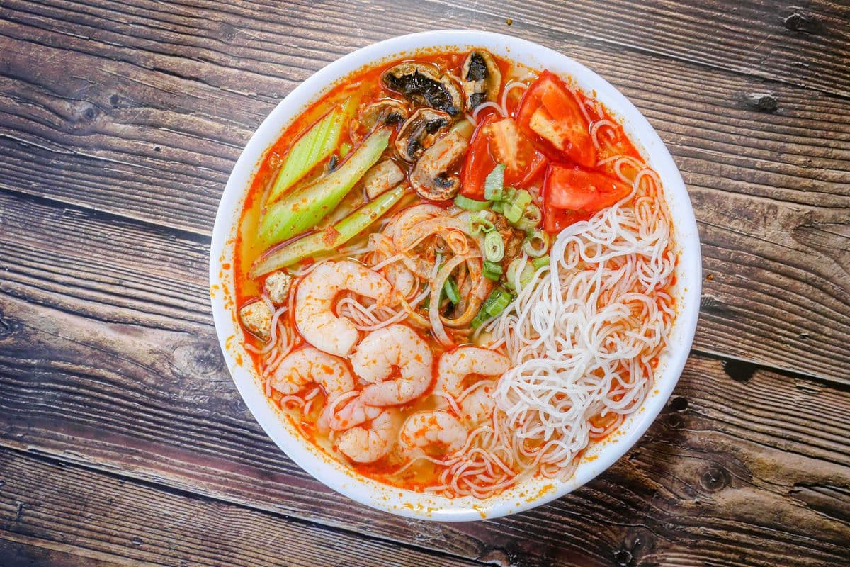 50. Thai Tom Yum Shrimp Rice Noodle Soup