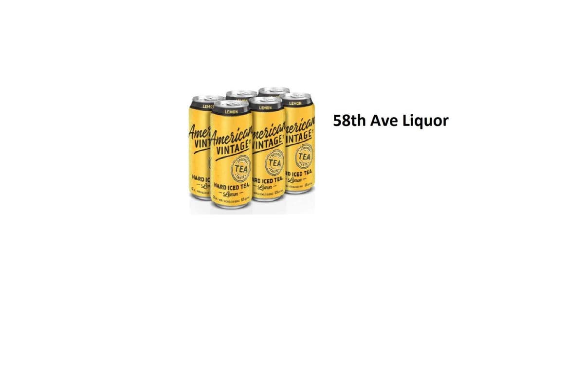 AMERICAN VINTAGE HARD ICED TEA LEMON CANS (1 x 6x355ML)