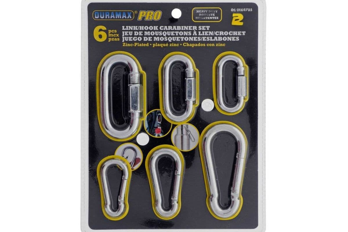 Duramax Pro Link/Hook Carabiner Set (6 Pcs)