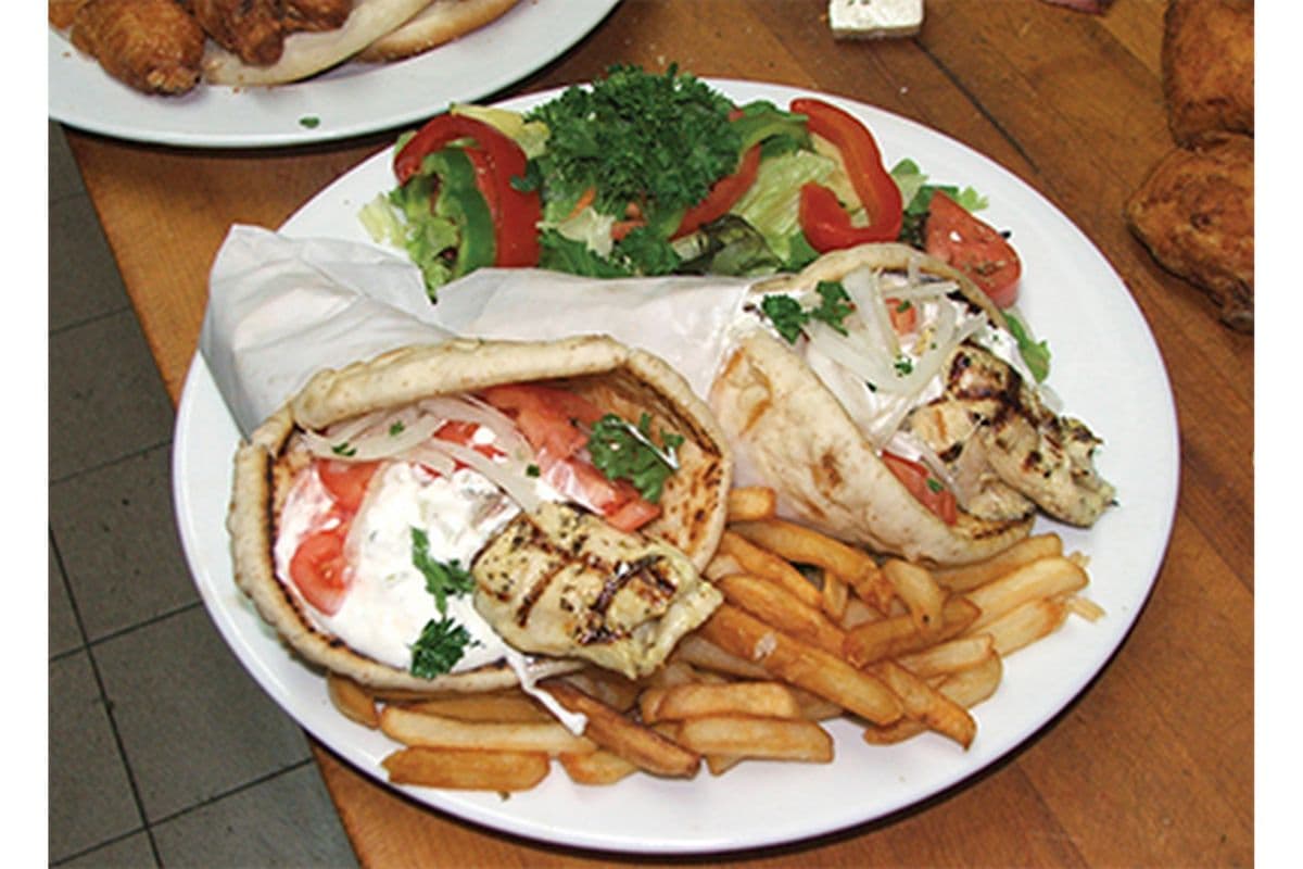 Two Chicken Souvlaki Pita Wraps