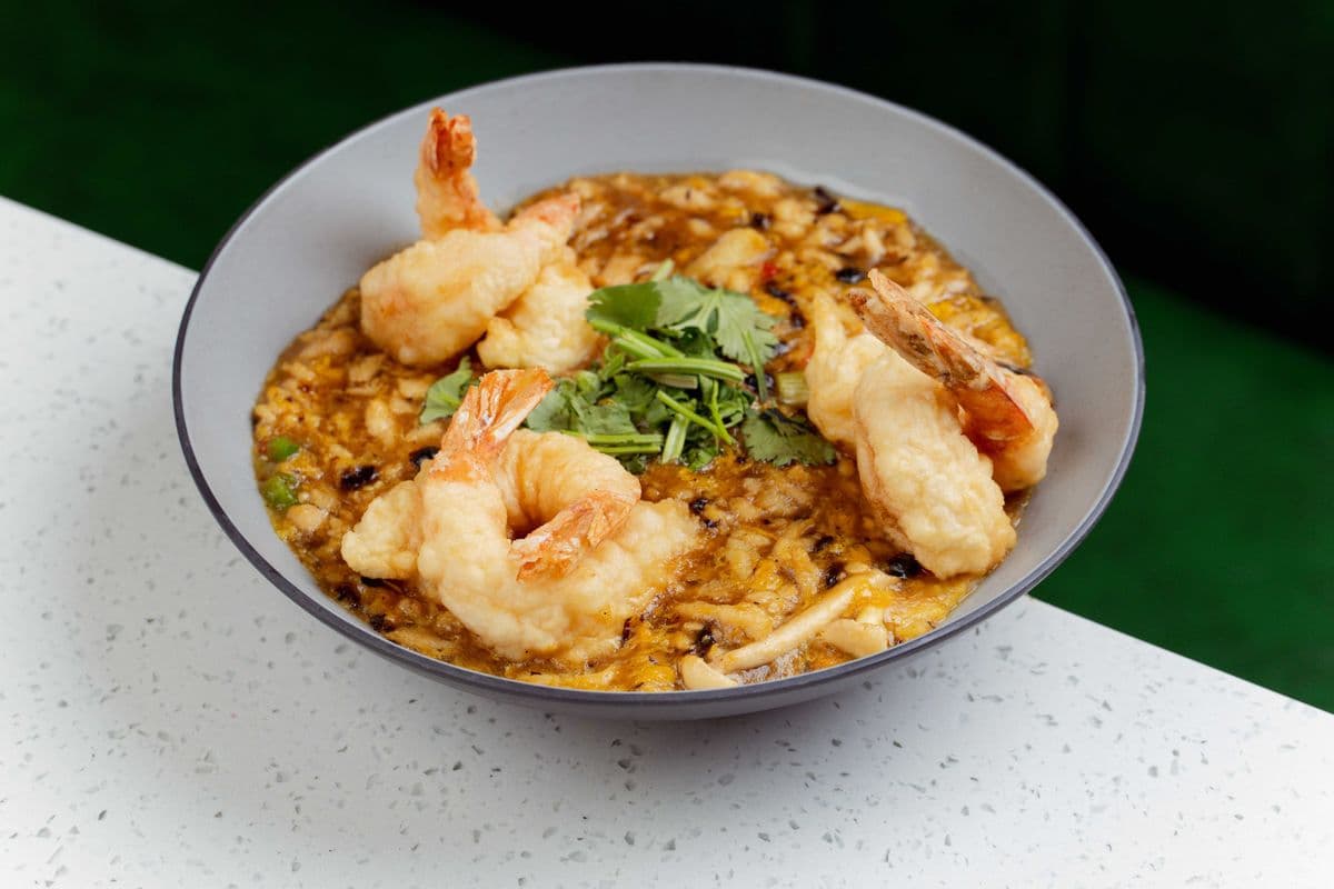 Tiger Shrimp with Lobster Sauce and Minced Chicken 龍蝦糊