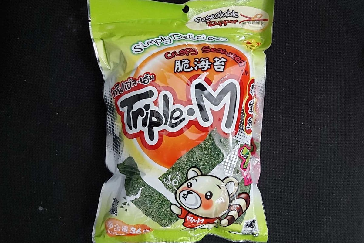 Triple-M Crispy Seaweed Wasabi 36g (Vert gazon)