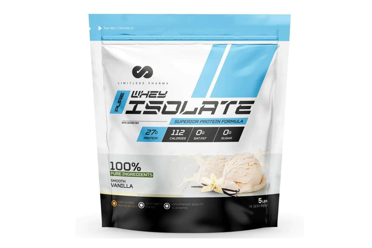 Limitless Pharma Whey Isolate Smooth Vanilla Protein Powder (5 lb)