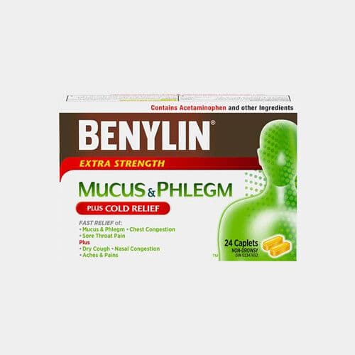 Benylin® Mucus et flegme (24 caplets) / Benylin® Mucus & Phlegm (24 caplets)