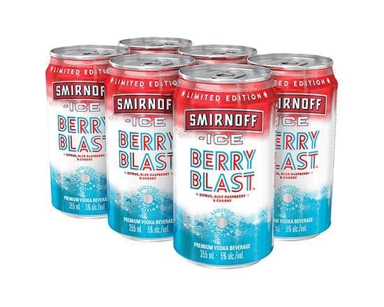 Smirnoff Ice Berry Blast, 6 x 355 ml