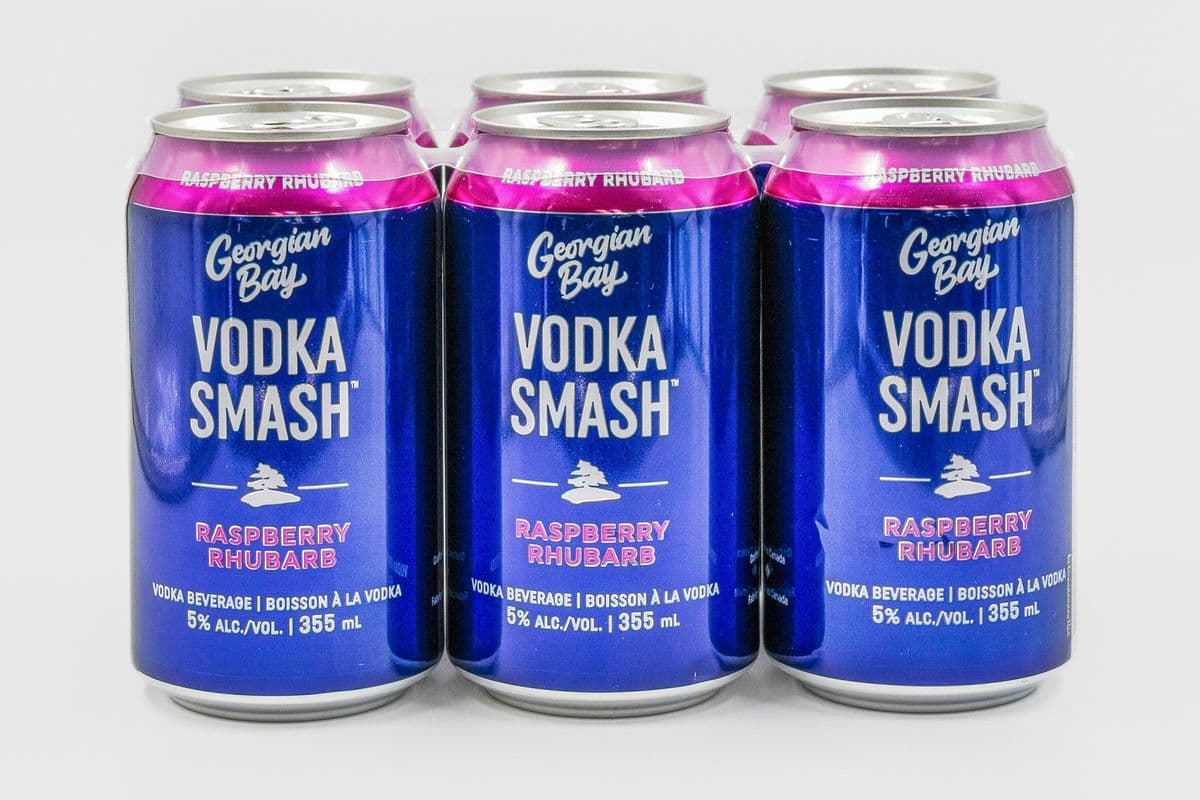 Georgian Bay Vodka Raspberry Rhubarb Smash (6 cans) (1 x Pack)