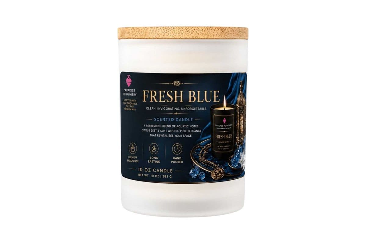 Paradise Fresh Blue Candle (10oz)