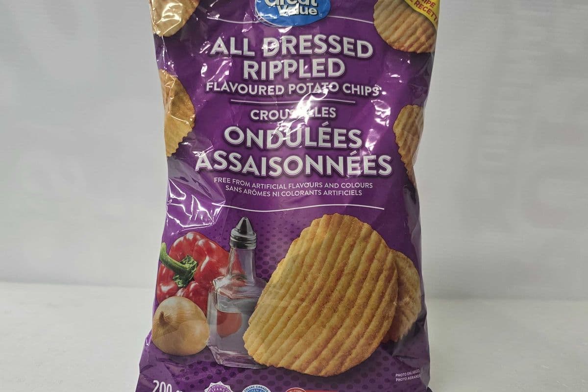 Great value all dressed rippled flavour potato chips 200g