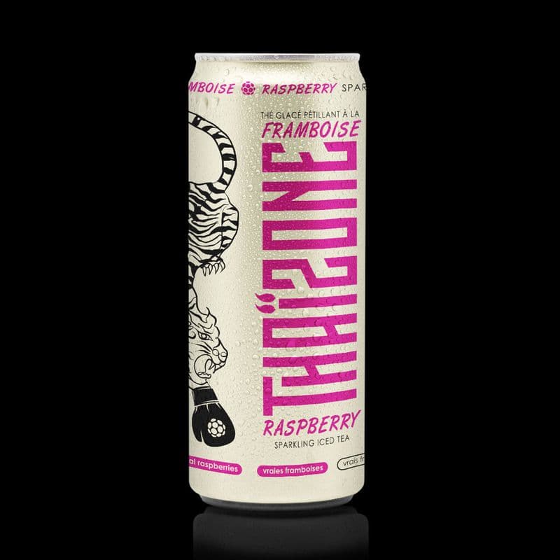 Thé glacé pétillant à la framboise / Raspberry sparkling iced tea
