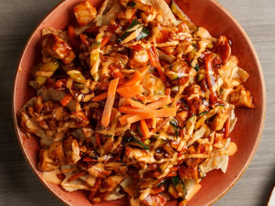 Wonton Chicken Nachos