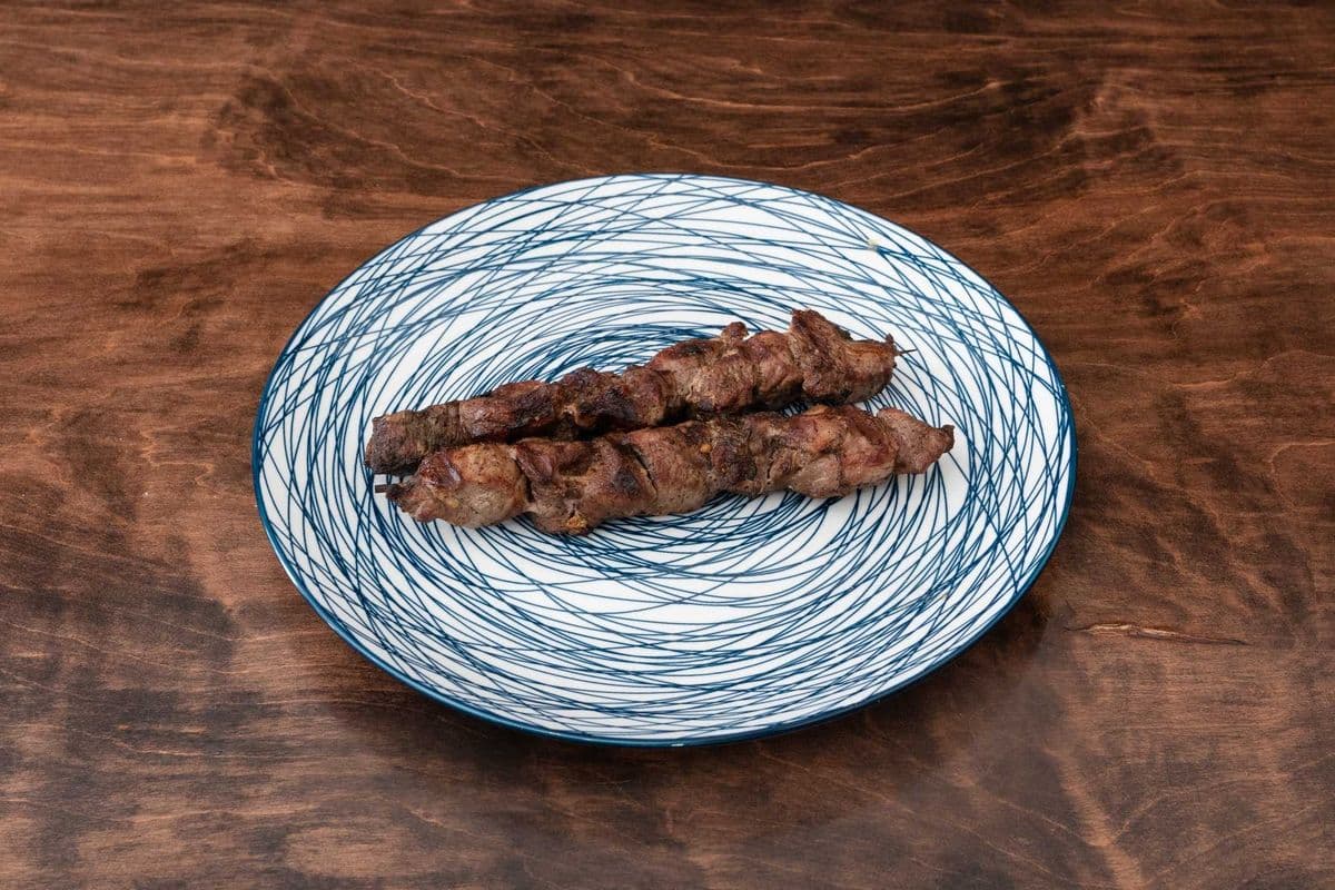 Skewers of Grilled Lamb Cubes