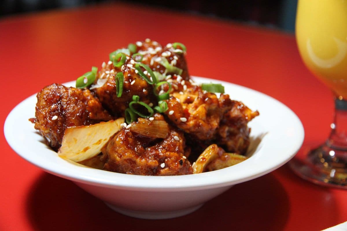 Chilli Soya Chaap (Vegan) (Gluten-Friendly) (Dairy-Free)