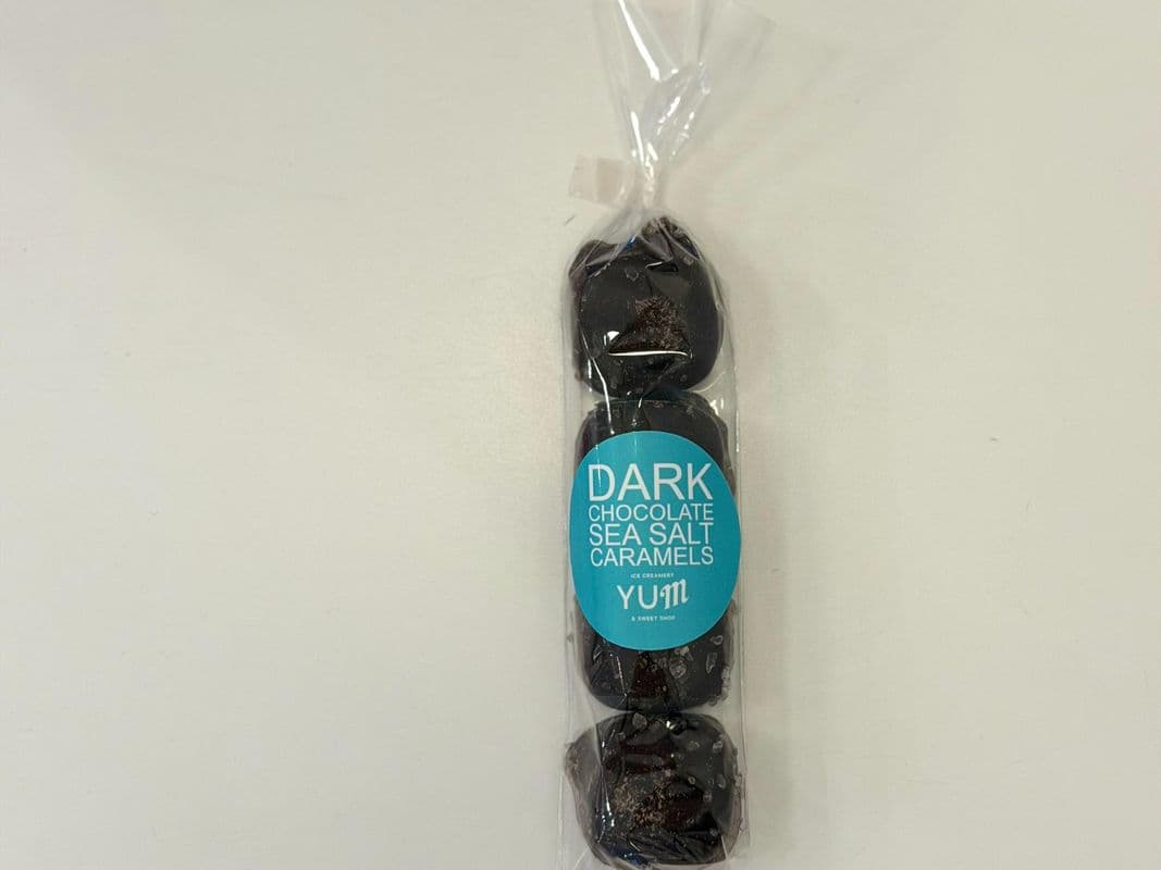 Dark Chocolate Sea Salt Caramels 4 pc