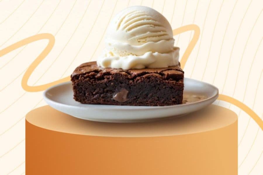 Brownie with Ice Cream