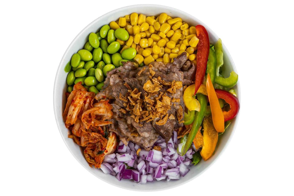 Kimchi Beef Poke Bowl