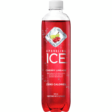 Sparkling Ice Boisson Aromatisée a Base D' eau Pétillante Cerise Limenade 503ml /Sparkling Ice Sparkling Beverage Cherry Lemonade 503ml  
