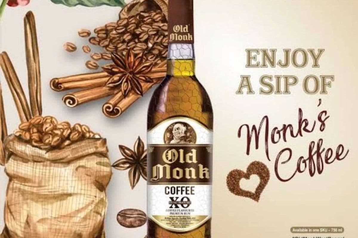 OLD MONK - EXTRA ORDINARY COFFEE RUM (750ML) (1 x 750ML)
