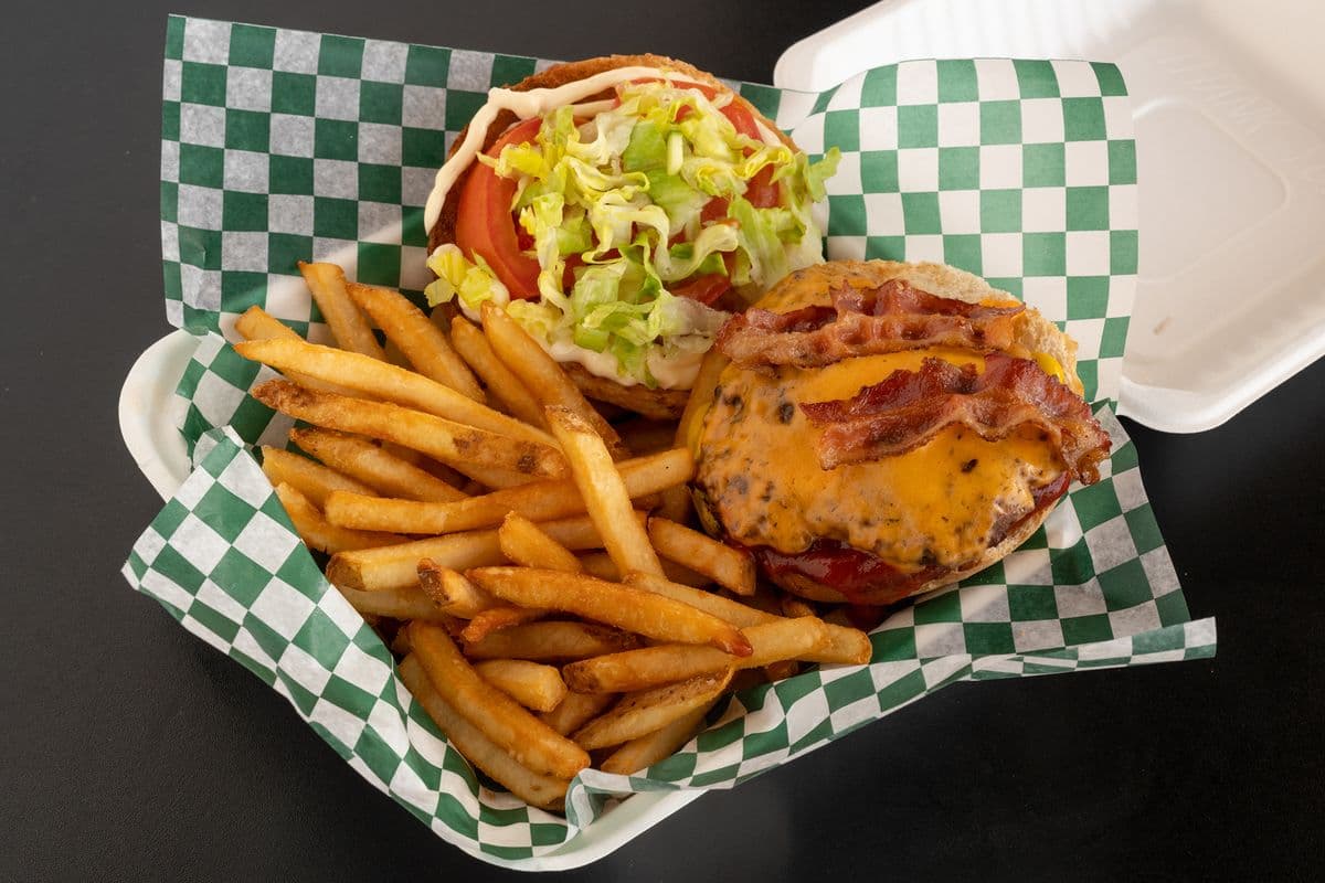 Bacon Cheeseburger and Fries