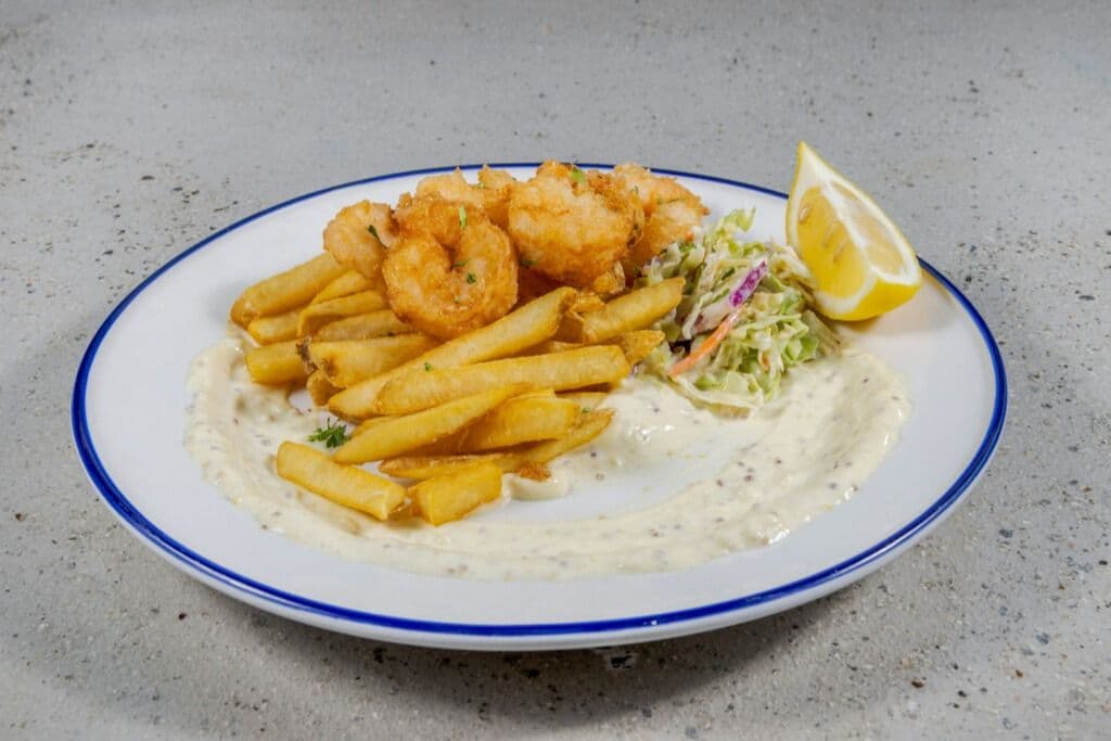 Tempura Prawns & Chips (GF)