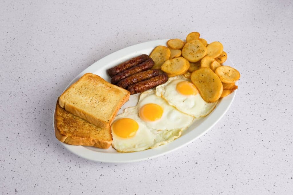 TURKEY SAUSAGES(4) AND EGGS
