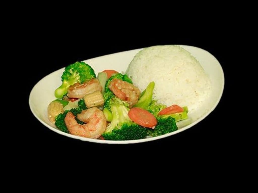 Shrimp with Vegetables (Individual served with Steamed Rice)