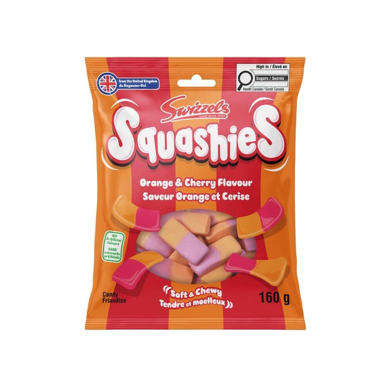 Swizzels Squashies Saveur Orange et Cerise 160g/ Swizzels Squashies Orange & Cherry 160g