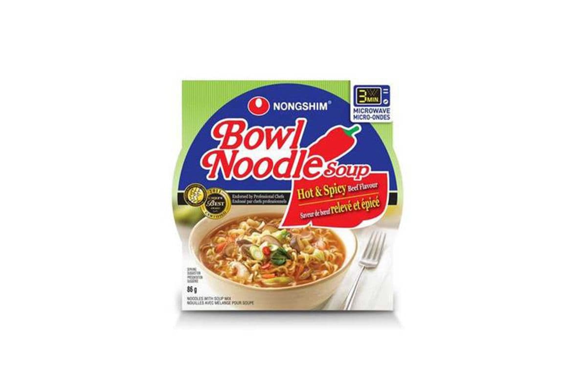 Nongshim Bowl Noodle Hot & Spicy Flavour 86g