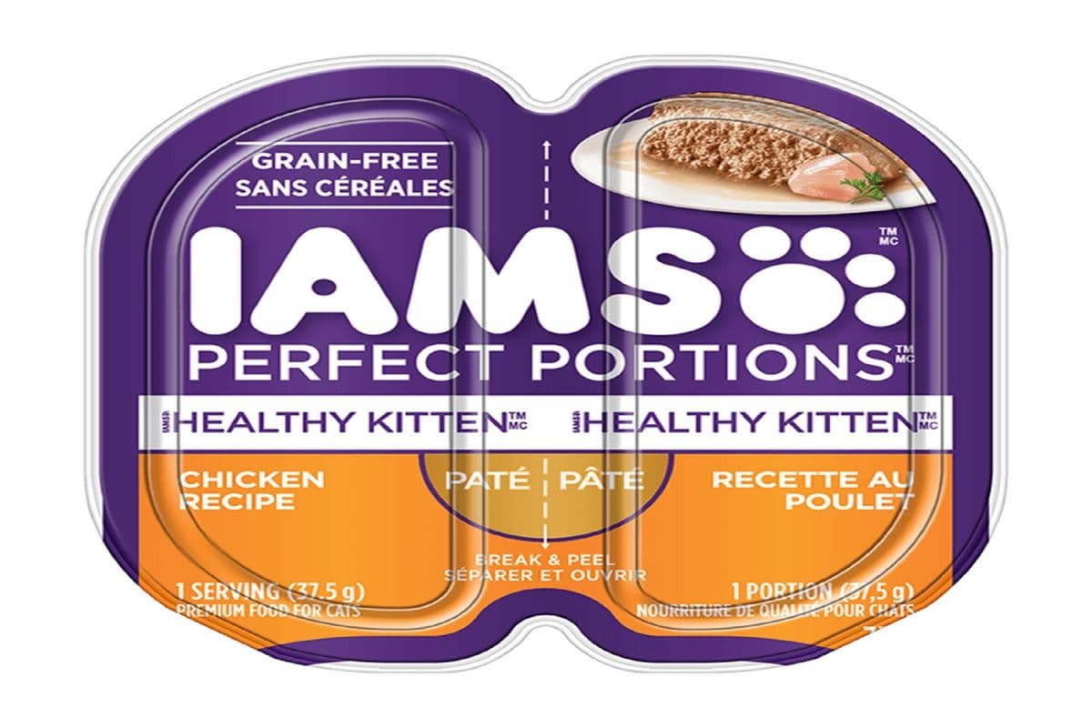 Iams Perfect Portions Healthy Kitten Chicken Wet Cat Food (1.8 kg, 2 ct)