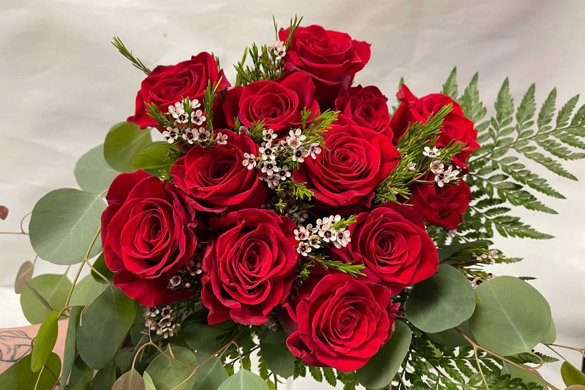 Dozen Dressed Roses Bouquet