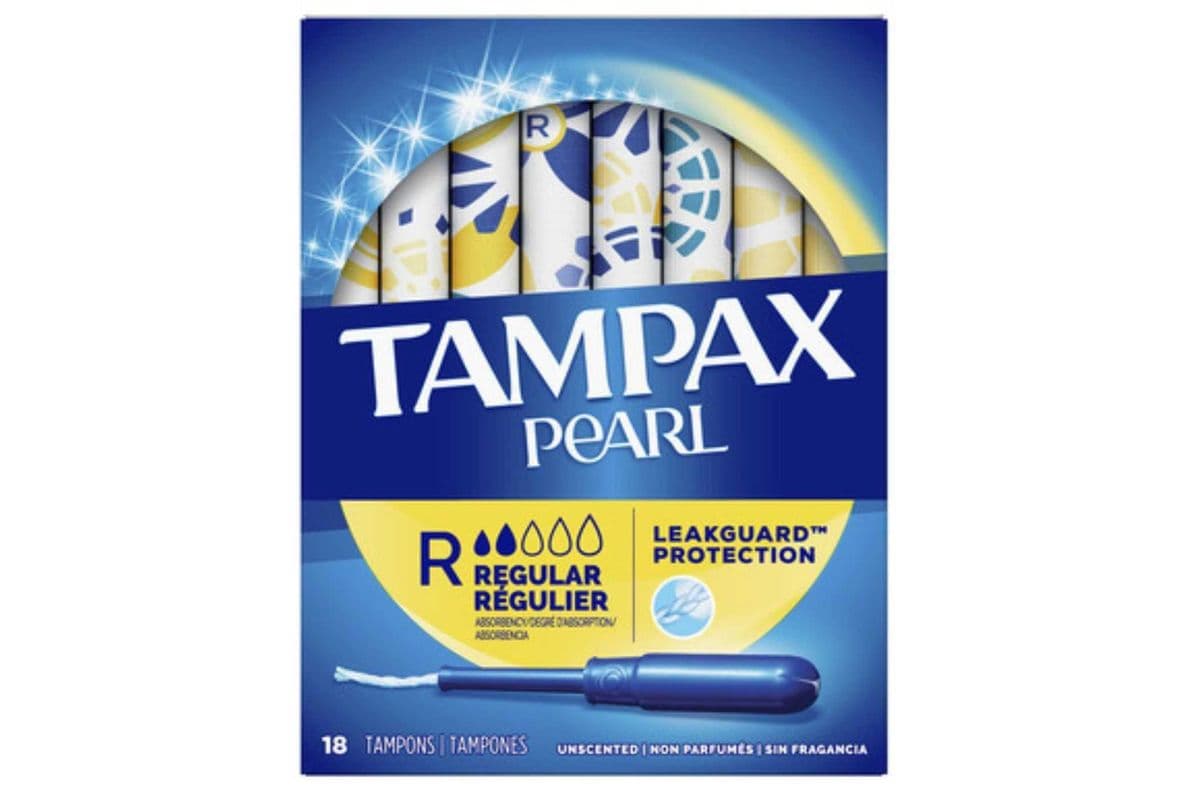 Tampax Pearl Tampons, Regular Absorbency (18 count) (18 count)
