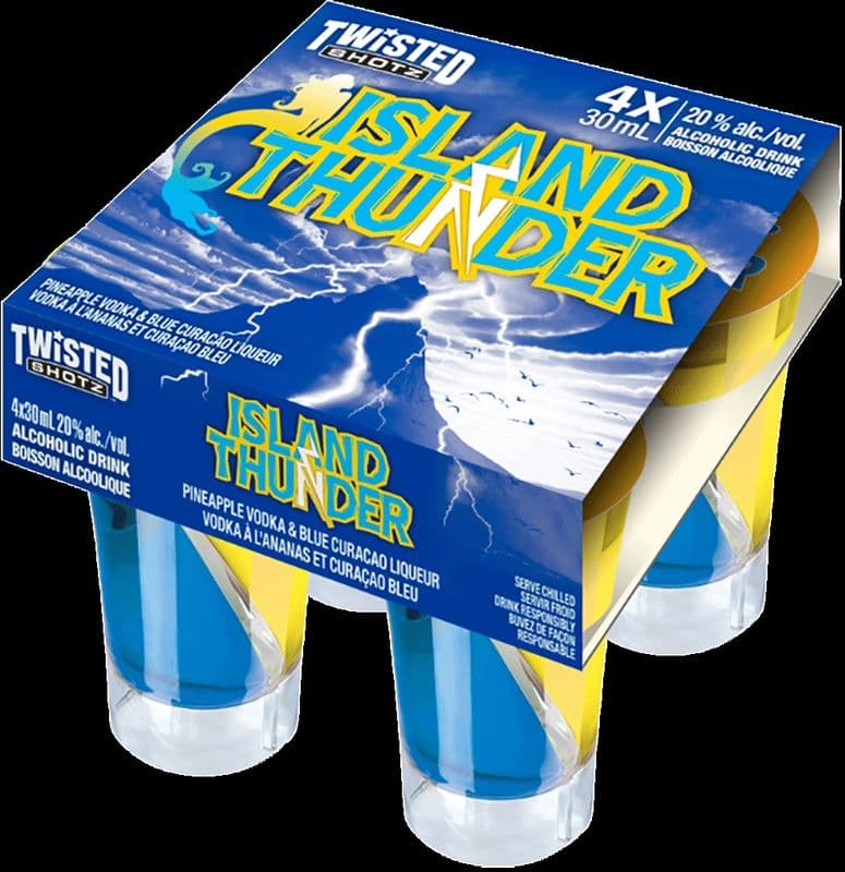 Twisted Shotz Island Thunder (4 Pack) (4 x 30 ml)