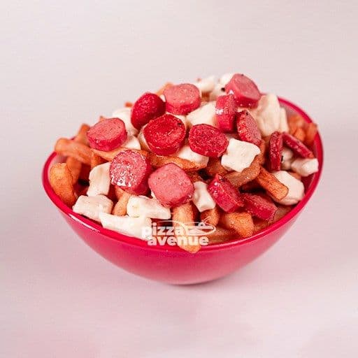 Grande Poutine hotdog / Large