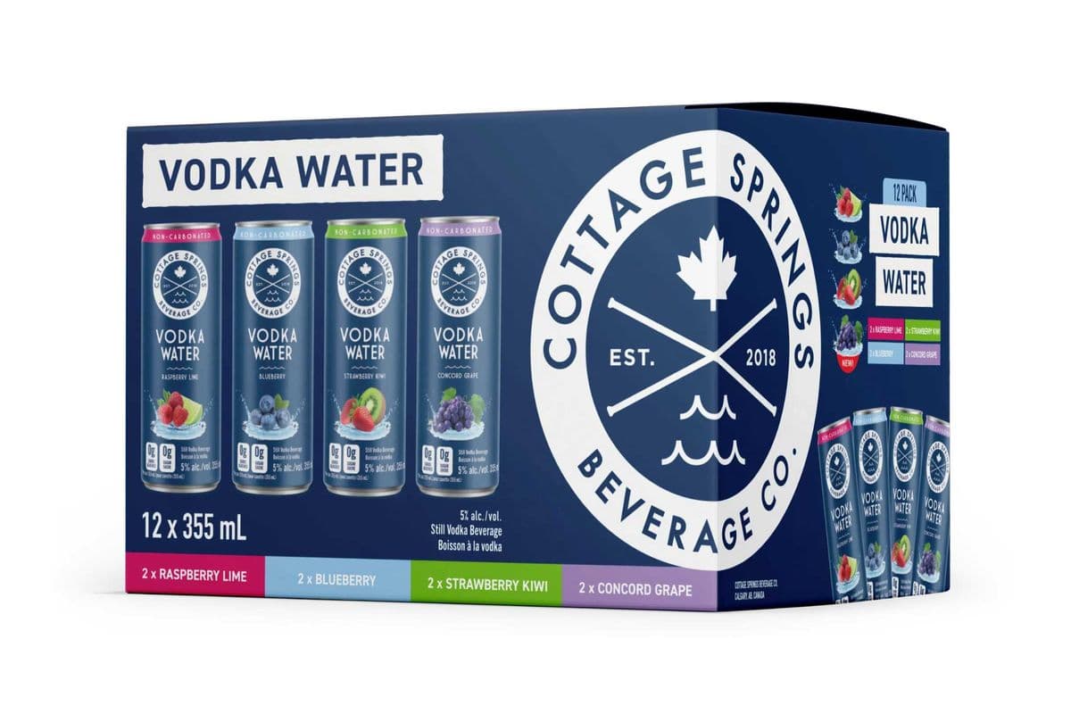 Cottage Springs Vodka Water (12 Cans) (12 x 355ml)