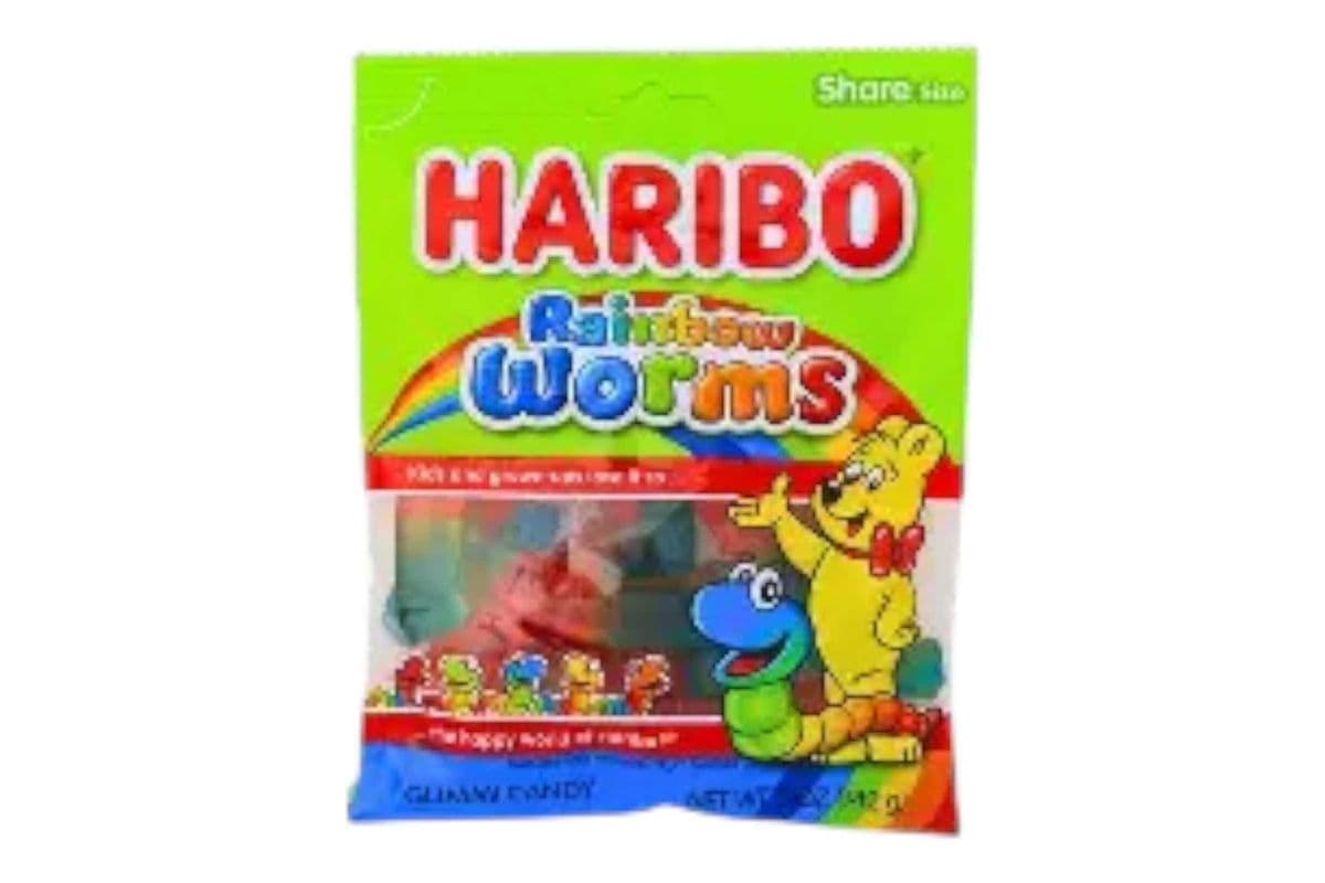 Haribo Rainbow Worms (142gm) (110 Cal)