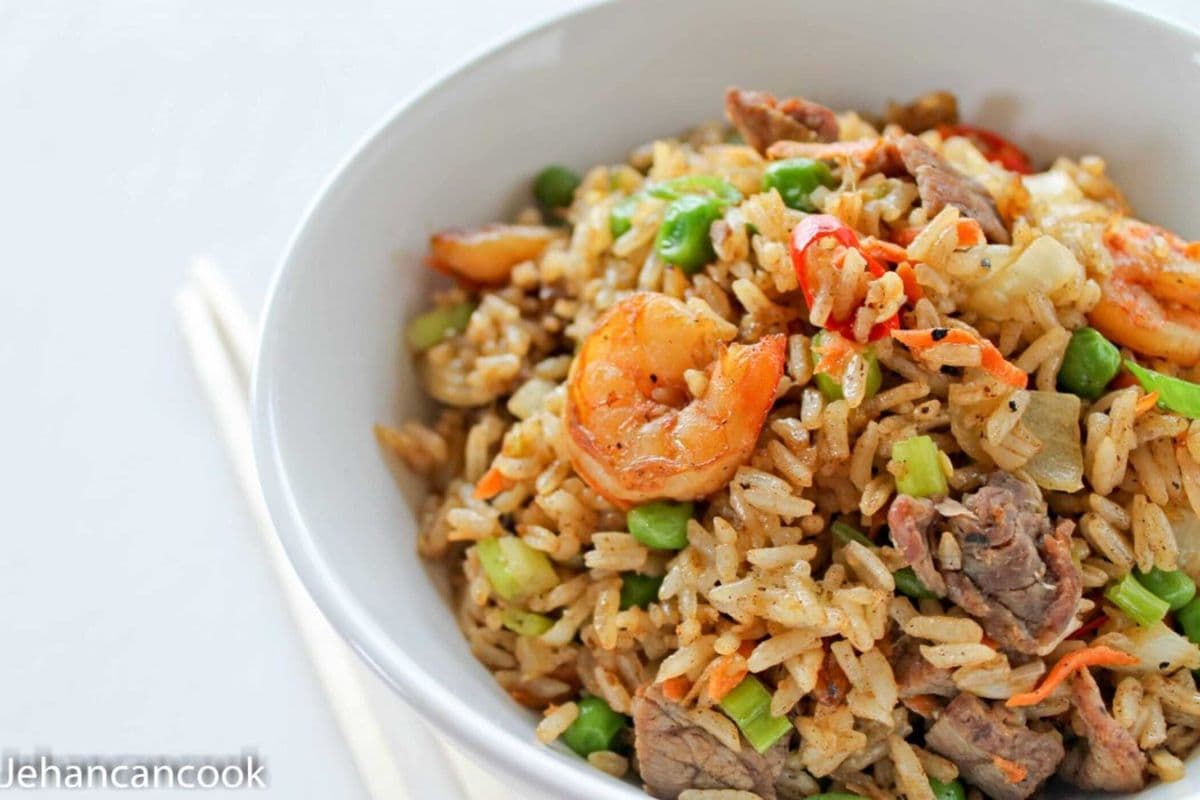 Deluxe Fried Rice(Contains Chicken, Shrimp and Beef)