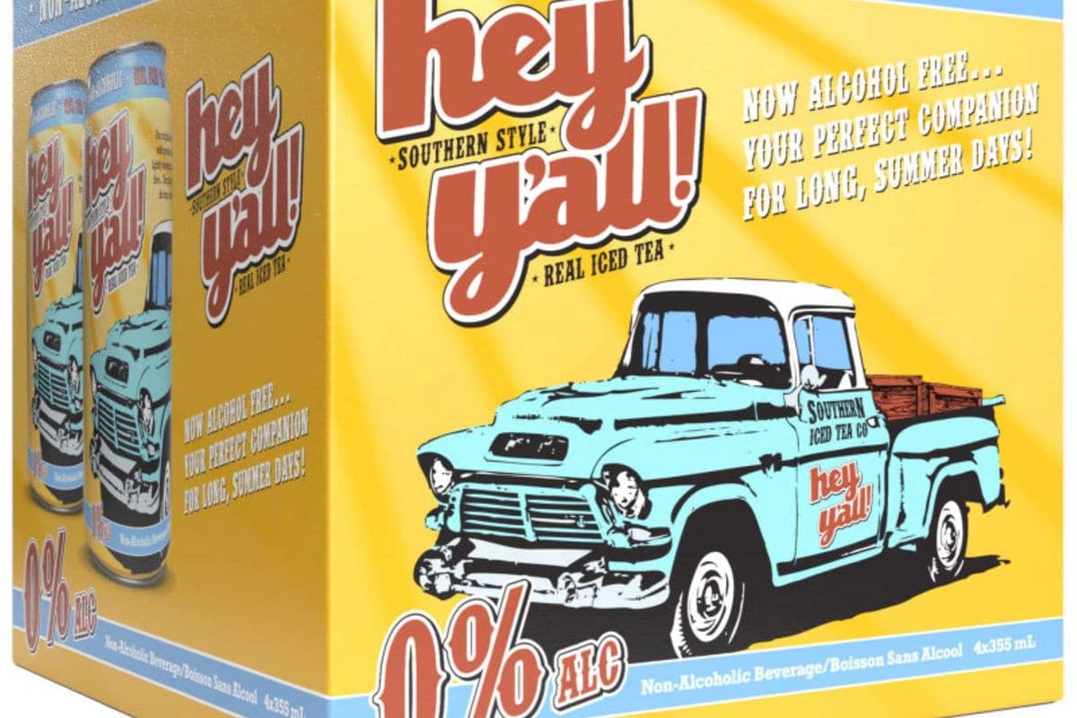 Hey Y'all 0% Non-Alcoholic Real Iced Tea - 4x355ml (4x355ml)