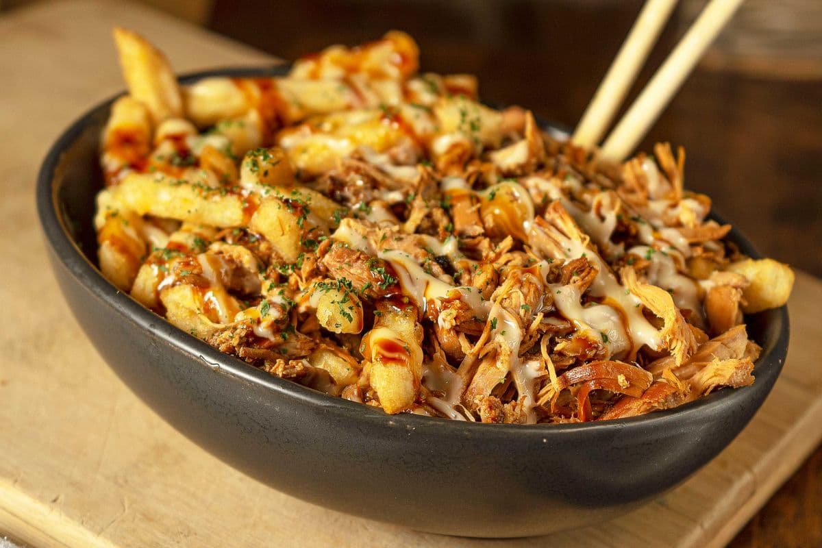 Crazy Fries with Braised Chicken