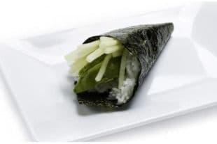 H16. Avocado and Cucumber Hand Roll (1 pc)
